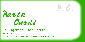 marta onodi business card