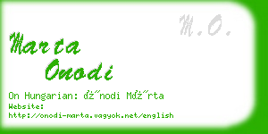 marta onodi business card